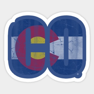 Retro CO Colorado Flag Sticker